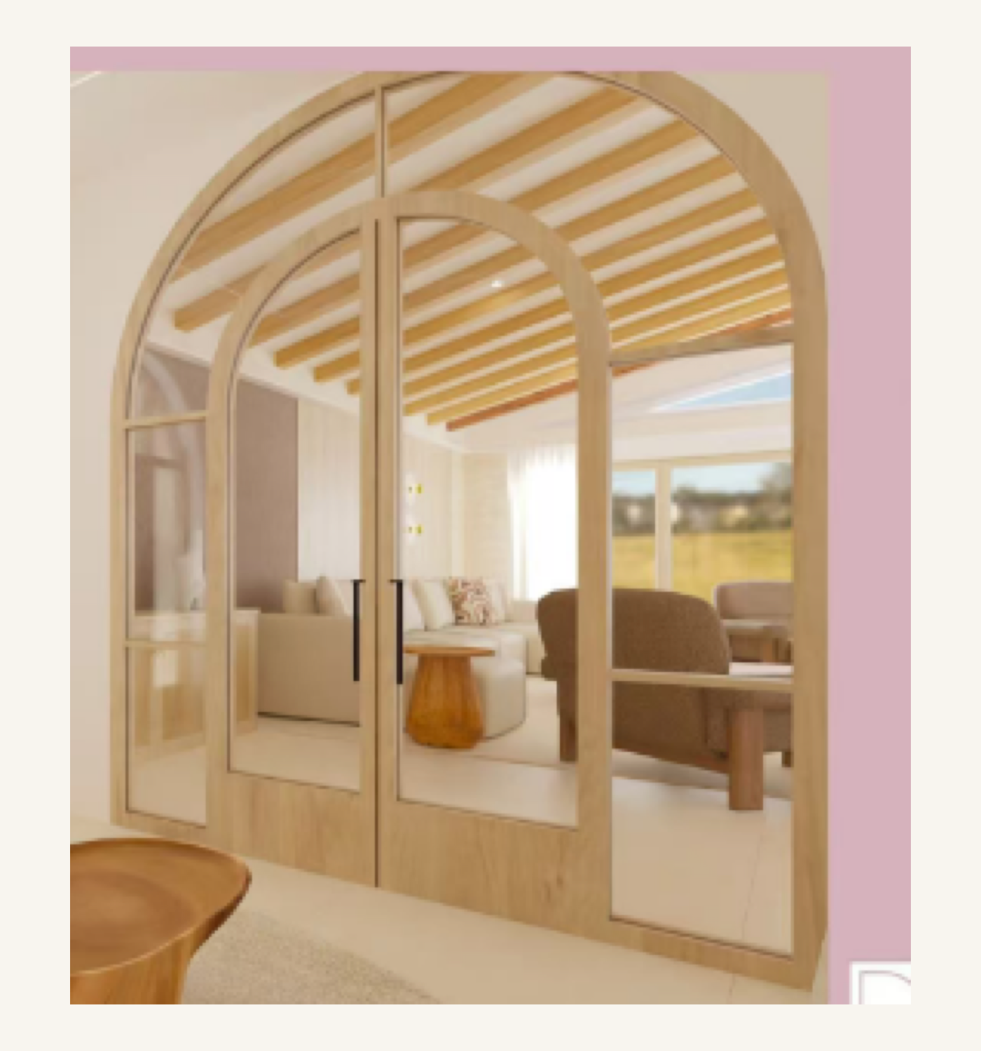 Arched glazed door product reference from the source Spain packing list